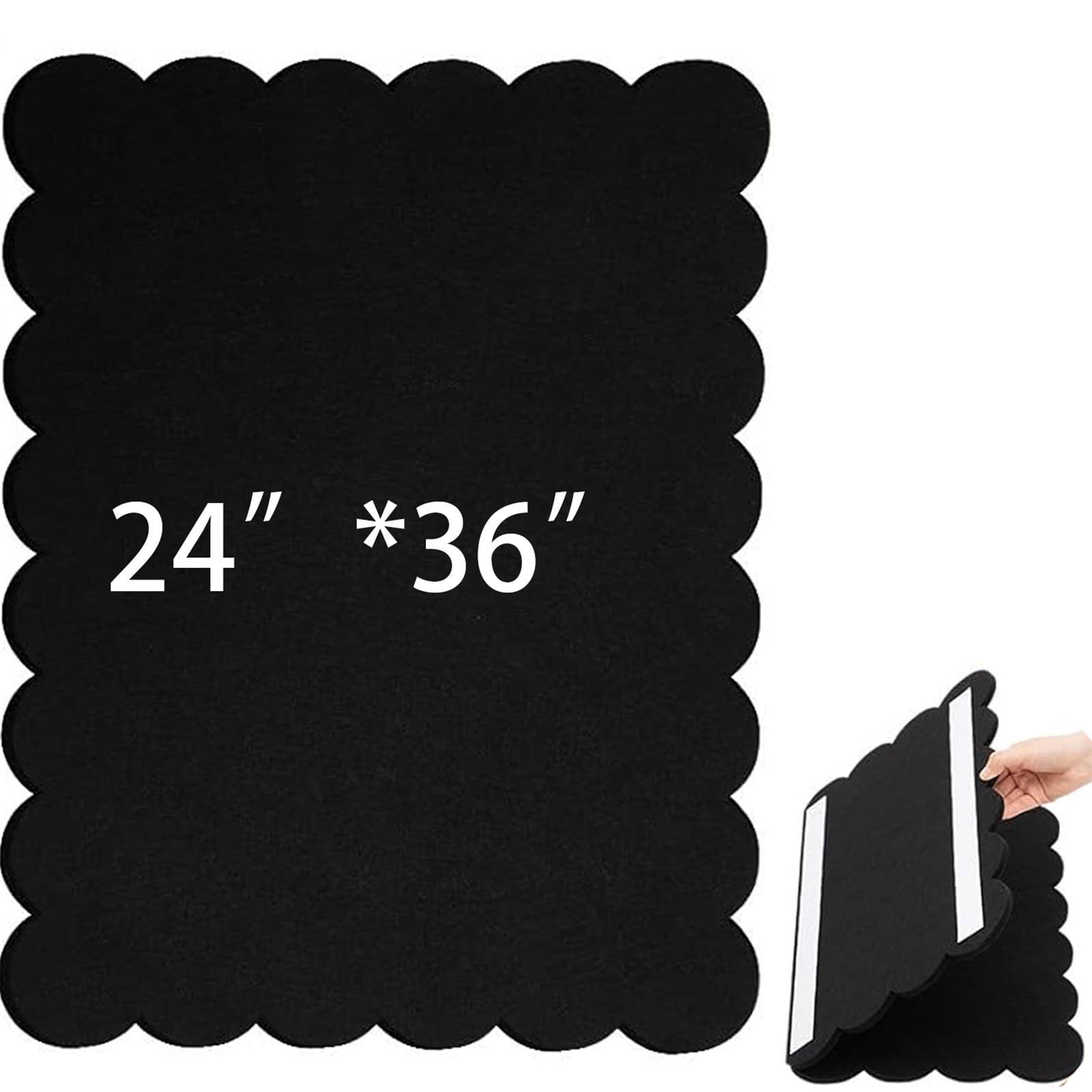 Cork Board Bulletin Board 36 x 24,Bexikou Foldable Felt Board Vision Board for Wall,Large Wall Mounted Notice Pin Board for School, Home & Office,Pin Boards for Walls Decorative Display