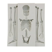 UNTERING Halloween Skeleton Bone Silicone Mold Kitchen Cake Baking Decoration Chocolate Fondant Mold Handmades Plasters Tool