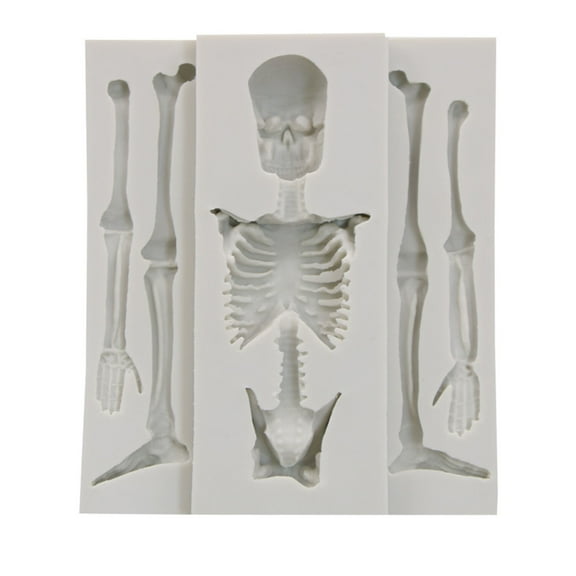 UNTERING Halloween Skeleton Bone Silicone Mold Kitchen Cake Baking Decoration Chocolate Fondant Mold Handmades Plasters Tool