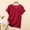 Wine, variant on Ayfxijin Women's Fashion Short Sleeve Crew Neck Top, Summer Solid Color Modal Comfort Casual Blouse