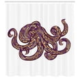 thumbnail image 3 of Ambesonne Octopus Shower Curtain, Patterns, 69"Wx84"L, Purple Mustard, 3 of 3