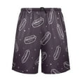 thumbnail image 2 of Men's Pajama Bottoms Athletic Shorts For Men Casual Cotton Simple Line Art Hot Dogs, 2 of 7