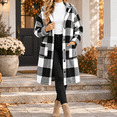 thumbnail image 2 of Dnhxils Jackets for Womens Fashion Hooded Plaid Jacket with Pockets Zip Up Long Sleeve Coat for Womens Winter Warm Clothes Black XL, 2 of 6
