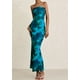 thumbnail image 5 of Vestido largo PRETTYGARDEN para mujer, ajustado sin tirantes, con estampado floral, 5 of 9