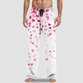thumbnail image 2 of Mepaouo Men's Pajama Pants with Pockets Loose Lounge Sleepwear Long Pjs Bottoms Trousers(Pink,XL), 2 of 4