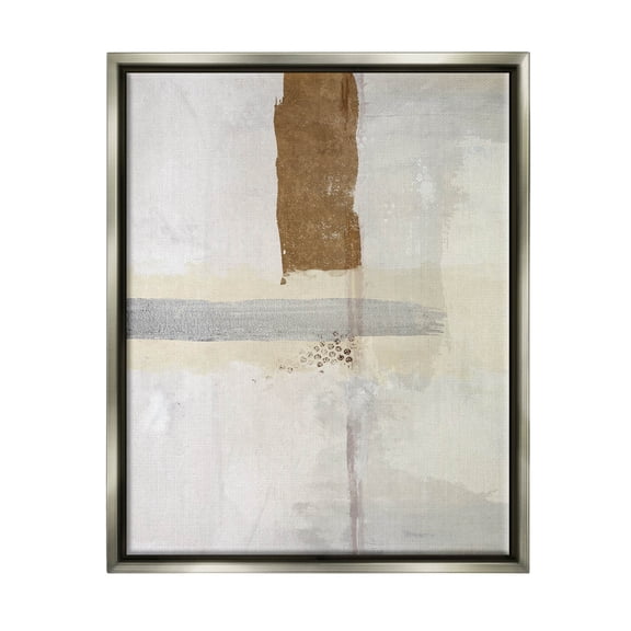 Contemporary Brushed Composition Abstract Graphic Art Luster Gray Framed Art Print Wall Art