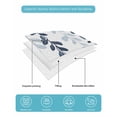 thumbnail image 5 of Quilts Twin Size Bedding Set, Navy Blue Ombre Botanical Lightweight Quilted Comforter, Watercolor Pastoral Leaf Soft Reversible Bedspread Coverlet with Pillow Covers for All Season, 68" x 86", 5 of 7