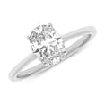 thumbnail image 2 of 14K White Gold Oval Shape Lab Grown Diamond Basket Split Shank Solitaire Engagement Ring - 1.50 Carat | E-F Color, VS1-VS2 Clarity (Ring Size: 5), 2 of 3