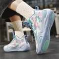 thumbnail image 7 of Bolognifi Men's High-Top Breathable, Non-Slip and Shock-Absorbing Basketball Shoes - BLUE_3.5, 7 of 7