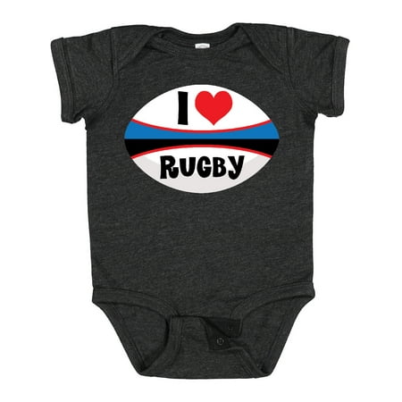 

Inktastic I Love Rugby Sports Ball Gift Baby Boy or Baby Girl Bodysuit