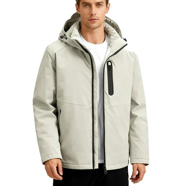 Ceisia Men's Outdoor Sports Jacket Hooded Long Sleeve Winter Regular Fit with Zipper Gift and Drawstring with Pockets