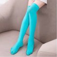 thumbnail image 4 of Boys Long Socks Girls over the Knee High Stocking High Long Socks -Thin Tights Boot Socks for Casual School Uniform Boys No Show Socks Sky Blue 7-10Y, 4 of 4