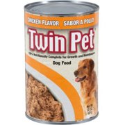 Twin Pet Chicken Flavor Loaf Wet Dog Food, 22 oz Can