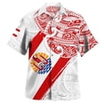 thumbnail image 2 of Camisa de playa de manga corta con estampado 3D para hombres, ropa tribal isleña polinesia, camisas casuales con botones para hombres, ropa, 2 of 5