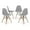 Gray, variant on Aron Living Pyramid 17.5" Plastic and Wood Dining Chairs in Clear (Set of 4)
