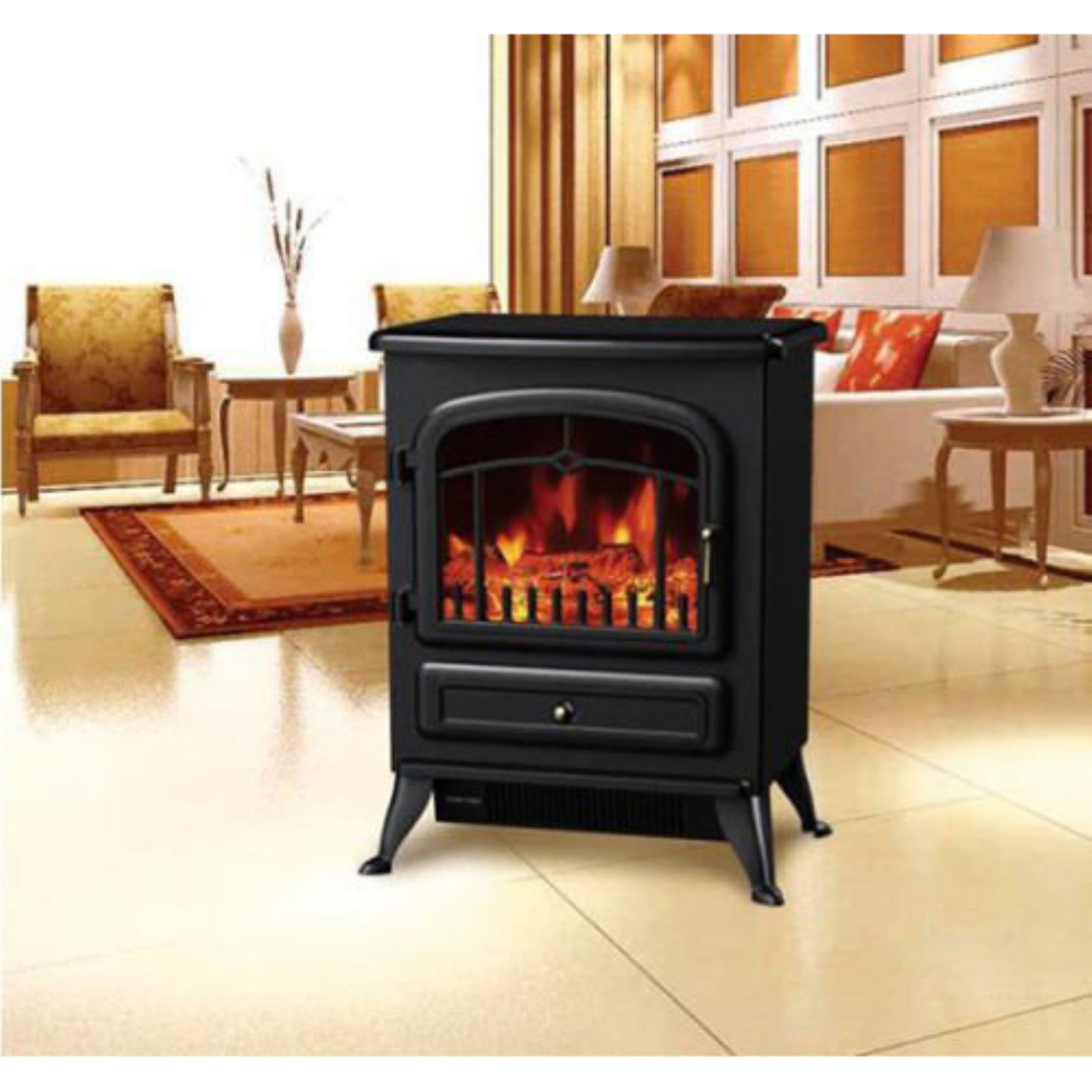 Homcom 16 In 1500 Watt Free Standing Electric Fireplace