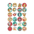 thumbnail image 4 of Calendario de Adviento 24 piezas Pegatinas de regalo Feliz día de Navidad Calendario de Adviento Pegatinas de papel con números Etiquetas adhesivas de embalaje multifunción Decoraciones, 4 of 5