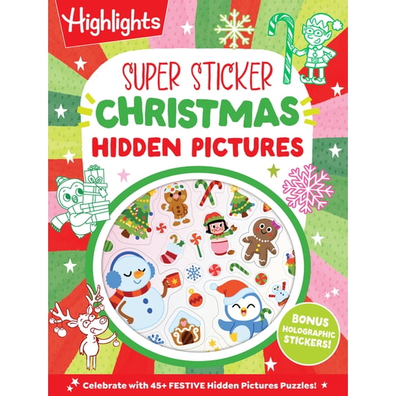 Hidden Pictures Sticker Books Super Sticker Christmas Hidden Pictures, (Paperback)