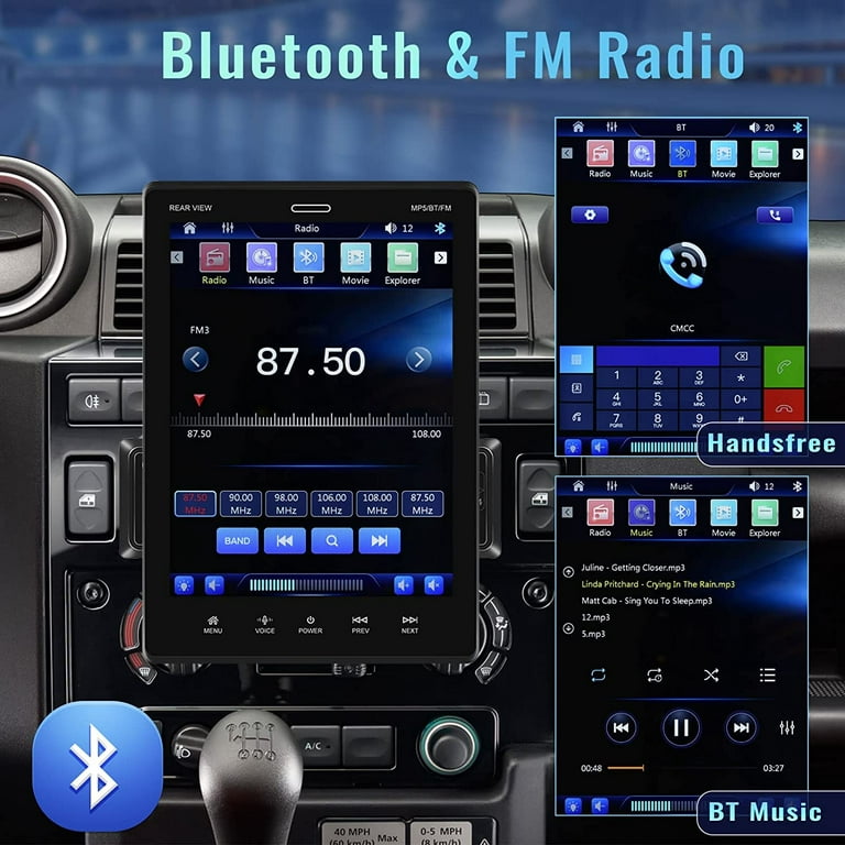 Single 1 DIN Car Radio GPS NAVI Carplay 6.9 Inch Stereo Player Android 12 1+32G