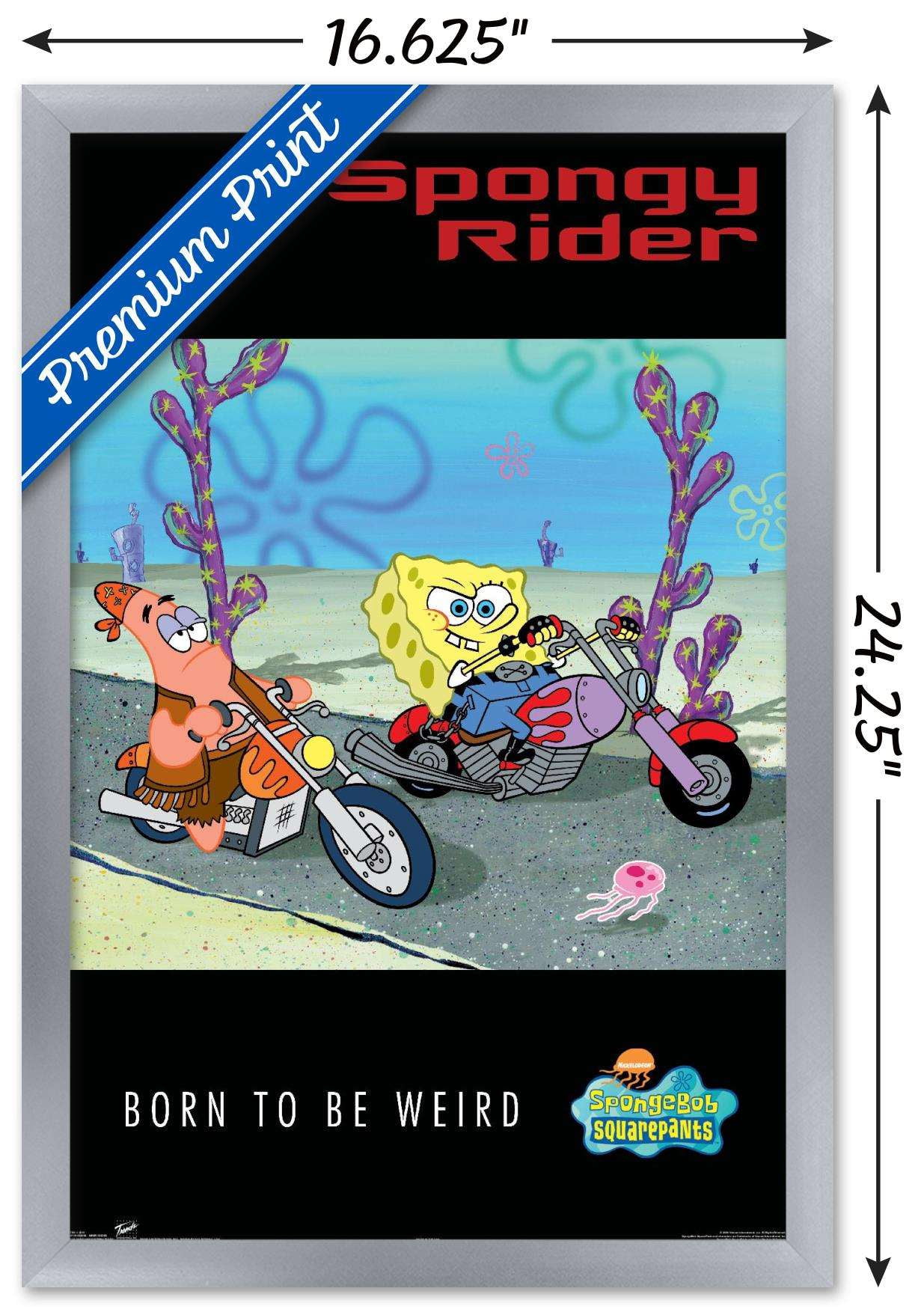 Nickelodeon Spongebob - Biker Wall Poster, 14.725" x 22.375", Framed