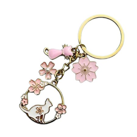 WINDLAND Adorable Cats Bag Charm Versatile Cats Pendant Keyrings Adornment Bag Decoration
