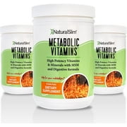 NaturalSlim Metabolic Vitamins 3-Pack - Metabolism Booster w/ B-Complex for Energy