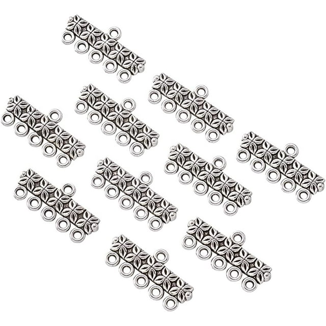 Hanru Tibetan Style Chandelier Components Links Alloy Connector Charms for Dangle Earrings Necklace Jewelry Making