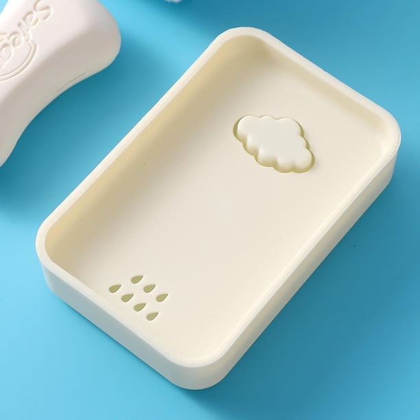 Jabonera de drenaje de doble capa para el hogar, caja de almacenamiento de jabón para ropa de estudiantes en dormitorios, bandeja de jabón doble grande