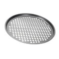 thumbnail image 2 of Molde para pizza con agujeros, redondo, para hornear, calentar, de acero al carbono, reutilizable, para servir pizzas. 33 cm, 2 of 9