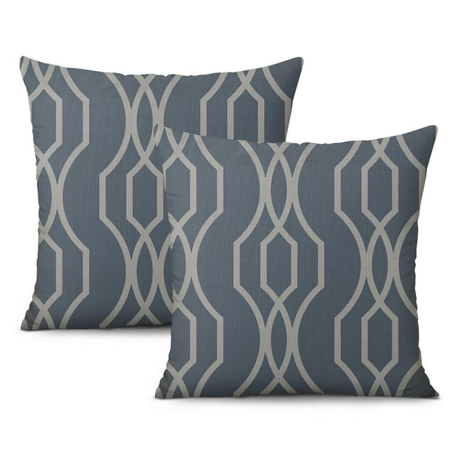 16x16 Inch Grey Flower Cushion Covers - Set of 2, Perfect Boho Addition for Sofa, Couch, Bedroom