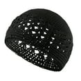 thumbnail image 2 of Crochet Beanie Hollow Out Cap for Women (Black One Size), 2 of 3
