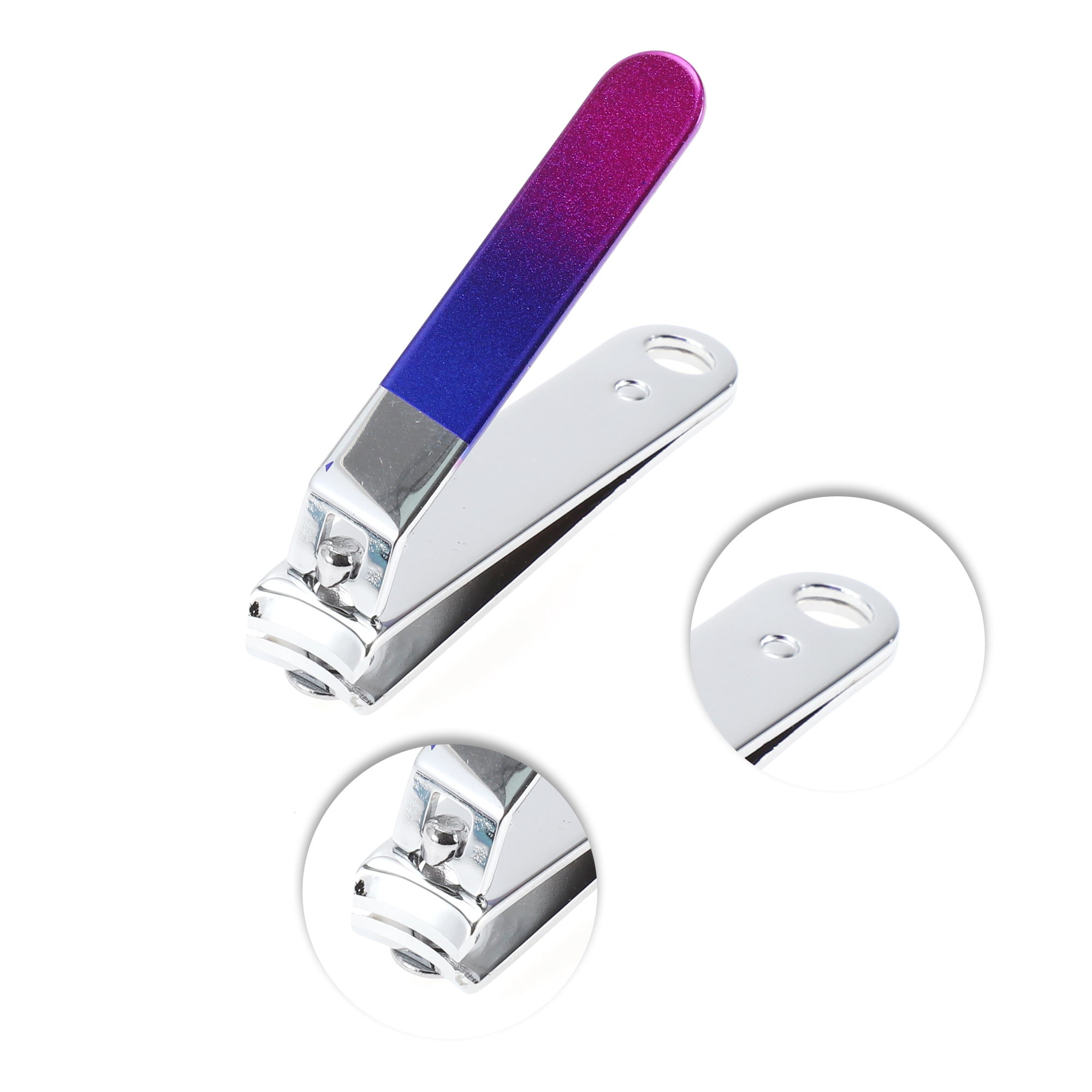 Unique Bargains Fashion Nail Clipper Kit 2.24"x 0.47"x 0.59" Blue, Purple 18pcs