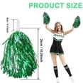 thumbnail image 4 of Pompones Lovecheer con forma de porrista, color verde metalizado y plateado, 24 unidades, 4 of 5
