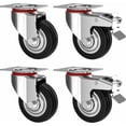 thumbnail image 1 of Juego de 4 ruedas giratorias de 75 mm con freno - ruedas para muebles hasta 200, 1 of 5