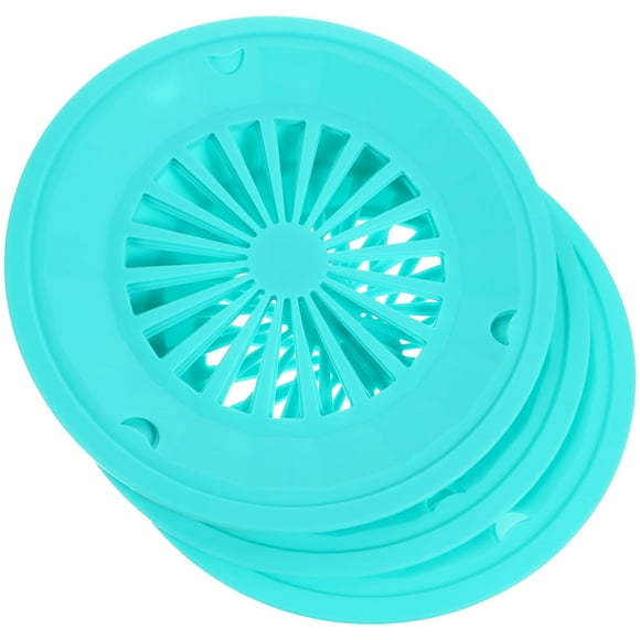 OUNONA 10Pcs BBQ Paper Plate Holder Plastic Dinner Plates Reusable Barbecue Trays (Random Color)