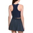 thumbnail image 2 of Beyond Yoga womens  Spacedye Move Up Cropped Tank, xs, Navy, 2 of 3