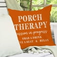 thumbnail image 2 of Farmhouse Throw Pillow Cover 12x20 Inch Porch Therapy Session in Progress Turquoise Outdoor Spring Front Porch Patio Decorations Lumbar Decorative Throw Pillows Cases for Party Room Decor, 2 of 6