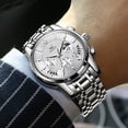thumbnail image 6 of OLEVS Watches for Men, Mens Watches Quartz Silver Stainless Steel Waterproof Luminous Business Calendar Wrist Watch reloj para hombre, 6 of 12