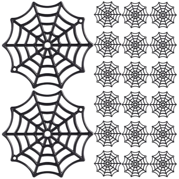YUYUETIME Plastic Spider Web Cobweb Black 80Pcs Party Decoration Props