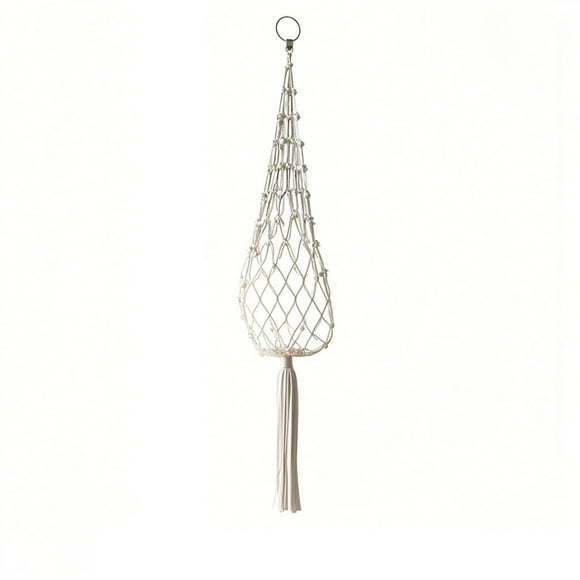 Hanging Vegetable Baskets For Kitchen With Fishnet Bag Design 29.53 in 31.5 in Tiered Storage Space Saving Wall Mount