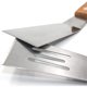 thumbnail image 3 of Juego de 2 espátulas de metal Happon, utensilios de cocina, espátula para parrilla, espátula ranurada de acero inoxidable, espátula pequeña de superficie plana para wok con mango de madera., 3 of 5