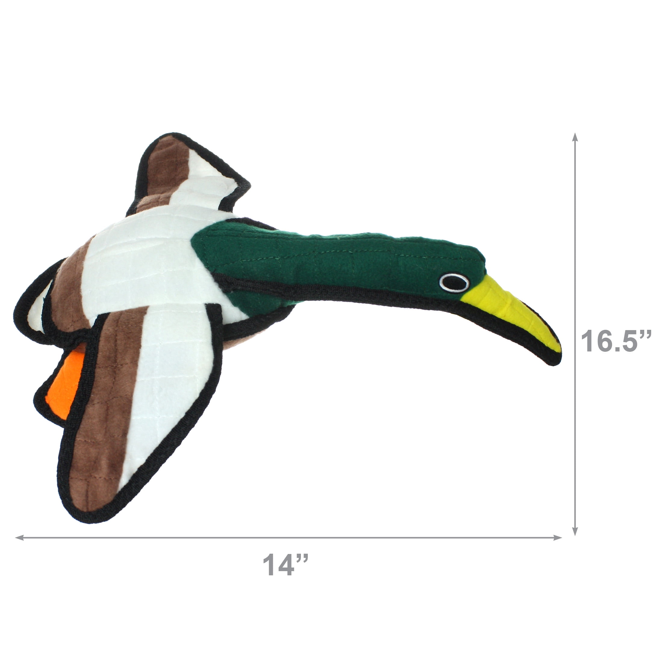 Tuffy Barnyard Duck Durable Plush Squeaky Dog Toy