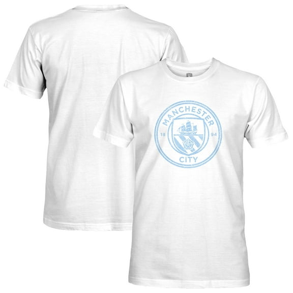 Men's 1863FC  White Manchester City Mono Badge T-Shirt