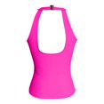 thumbnail image 4 of MIXUE Swim Suits for Women Solid Color High Neck Tankini Top Tops Tank Tops Swimwears Beachwear,Pink,L, 4 of 5