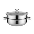 thumbnail image 1 of Matsuzay Juego de ollas de vapor de niveles Acero inoxidable engrosado Calentamiento rápido Vapor multifuncional anti-escaldado con tapa de vidrio Utensilios de cocina Matsuzay HA019003-00, 1 of 1