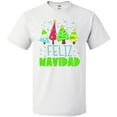 thumbnail image 3 of Inktastic Feliz Navidad Colorful Decorated Trees T-Shirt, 3 of 5