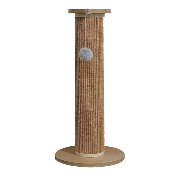 Rascador para gatos con pelota interactiva y poste de agarre para gatos. Caqui Marrón 63x30cm