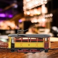 thumbnail image 3 of Metal Trolley Windup Juguete, Tinjido de hojalata texturizado Vintage Waink Up Toys Únicos para El Hogar, 3 of 7