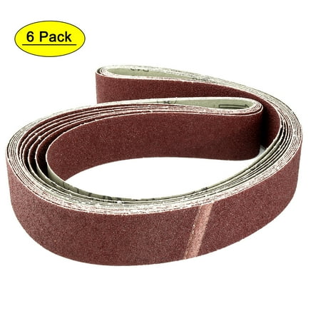 

2-Inch x 72-Inch 40 Grit Lapped Butt Joint Aluminum Oxide Sanding Belt 6pcs