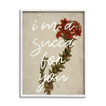 Stupell Industries Succa For You Romantic Witty Plant Humor Phrase Framed Wall Art, 11 x 14, Design by Lil' Rue